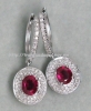 Bông tai đá Garnet Rhodolite thiên nhiên - MS: GARER024 - anh 1