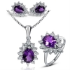 Bộ trang sức đá Amethyst thiên nhiên - MS: AMSET003 - anh 1