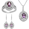 Bộ trang sức đá Amethyst thiên nhiên - MS: AMSET004 - anh 1