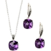 Bộ trang sức đá Amethyst thiên nhiên - MS: AMSET018 - anh 1
