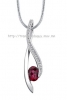 Mặt dây chuyền đá Garnet Rhodolite thiên nhiên - MS: TOURPE007