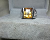 Nhẫn Nam đá Citrine thiên nhiên - MS : CITRM007