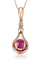 Mặt dây chuyền đá Ruby thiên nhiên - MS: RUPE065