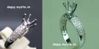 Vỏ nhẫn nữ kim cương nhân tạo - MS: CZSMRW001