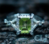 Nhẫn đá Peridot thiên nhiên - MS: PeRW005