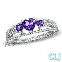 Nhẫn đá Amethyst thiên nhiên - MS: AMRW023